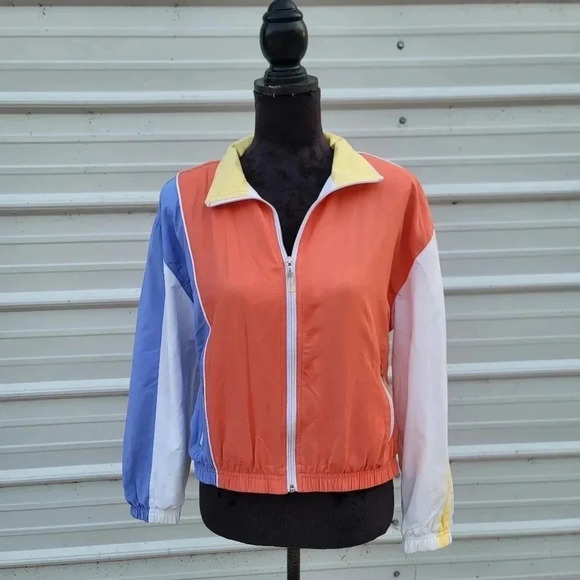 NWT $54 VTG Koret Sundance Coral Bomber Jacket Zip Front Womens Petite PM 10-12 - Picture 1 of 11
